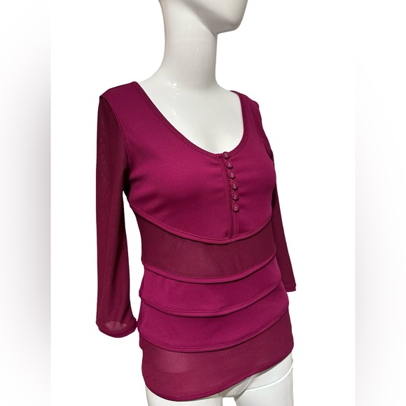 Stella McCartney Long Sleeve Mesh-Panel Top – Size Medium - Picture 2 of 8